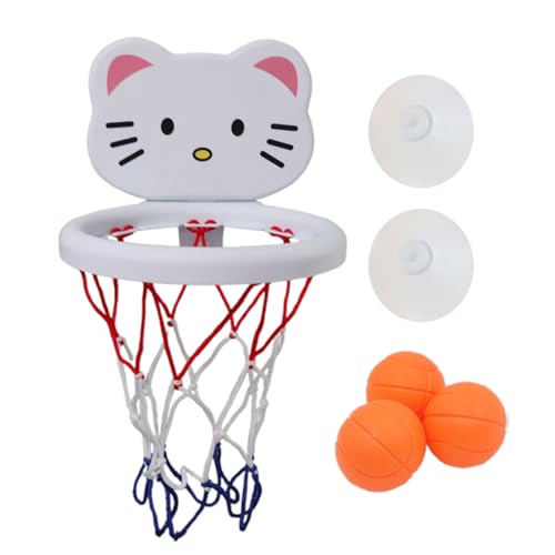 Bathtub Basketball Hoop, Cartoon Suction Basketball Hoops, Portable Interactive Water Play Set, Fun Bath Time Activity, Ideal for Boys, Girls, and Preschool Home Use, PP Material von Generisch