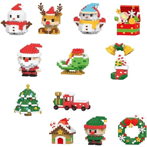 Bausteine-Set, Weihnachtsmann-Design, 4 Stück, Weihnachtsmotiv-Bausteine, Ornamente, 2026 neue Mini-Baufiguren, DIY-Strumpffüller, Weihnachten, Neujahr, Geburtstagsgeschenke, Partygeschenke (12 Stück) Bausteine-Set, Weihnachtsmann-Design, 4 Stück, Weihnachtsmotiv-Bausteine, Ornamente, 2026 neue Mini-Baufiguren, DIY-Strumpffüller, Weihnachten, Neujahr, Geburtstagsgeschenke, Partygeschenke (12 Stück) von Generisch