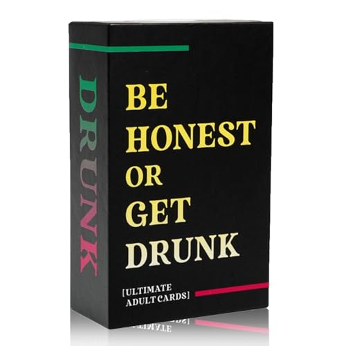 Be Honest Or Get Drunk, für Erwachsene, Trinkspaß, Freche Herausforderungen und Pflichten, Spiel für Nächte, Partys, Wochenenden, Ausflug, ab 18 Jahren von Generisch