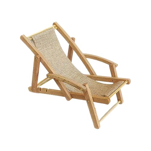 Beach Chair, Tiny Wooden Lounge Chair, Doll House Decoration Furniture, Small Desktop Ornament, Miniature Lounge Seat, Fun Model for Kids, Teens, Crafts, 5.91x2.4x2.56 inches Beach Chair, Tiny Wooden Lounge Chair, Doll House Decoration Furniture, Small Desktop Ornament, Miniature Lounge Seat, Fun Model for Kids, Teens, Crafts, 5.91x2.4x2.56 inches von Generisch