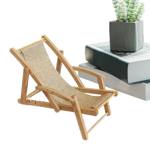 Beach Chair, Tiny Wooden Lounge Chair, Doll House Furniture, 5.91x2.4x2.56 inches Adorable Miniature Lounge Chairs, Desktop Ornament for Kids Teens, Small Model Decorative Piece Beach Chair, Tiny Wooden Lounge Chair, Doll House Furniture, 5.91x2.4x2.56 inches Adorable Miniature Lounge Chairs, Desktop Ornament for Kids Teens, Small Model Decorative Piece von Generisch