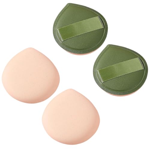 Beauty Puderquaste – grün und weich, geeignet für Flüssigkeiten, Creme und Puder, kann nass oder trocken verwendet werden, 5,5 cm im Durchmesser, einfach zu verstauen (2 Stück) von Generisch