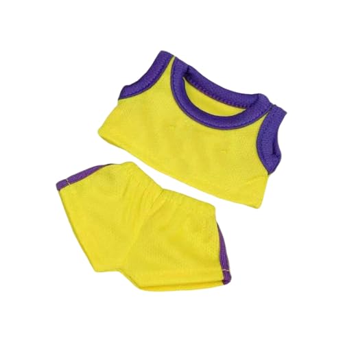 Bekleidungs Set für La-bubu 17cm Puppen Fußball und Basketball Trikots Sommer Kleidung für Fußball Fans und Basketball Fans (Keine Puppe enthalten) (F) von Generisch