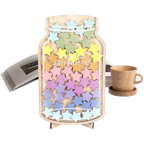 Belohnungsglas Für Kinder - Belohnungsglas mit 45 Stern, Anreizbehälter Mit Sternförmigen Marken, Für Schüler Und Lehrer Motivierendes Aufgabenbelohnungsglas Für Schule Und Zuhause Als Elternhilfe Belohnungsglas Für Kinder - Belohnungsglas mit 45 Stern, Anreizbehälter Mit Sternförmigen Marken, Für Schüler Und Lehrer Motivierendes Aufgabenbelohnungsglas Für Schule Und Zuhause Als Elternhilfe von Generisch