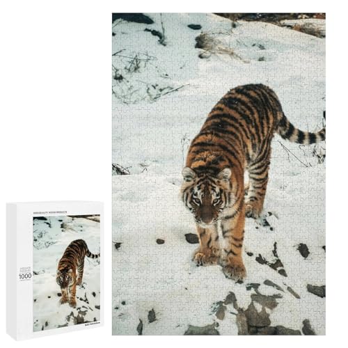 Bengal Tiger 1000 Teile Set Holzpuzzle - Poliertes Holz, Perfektes kreatives Geschenk für Kunstliebhaber von Generisch