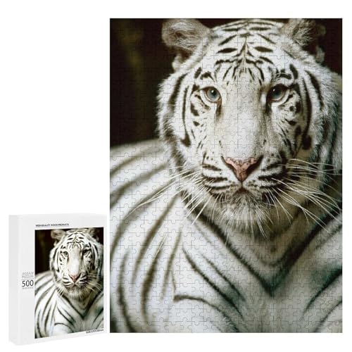 Bengal Tiger 500 Teile Set Holzpuzzle - Nachhaltiges Holzmaterial, Perfekter Indoor-Spaß für Senioren von Generisch