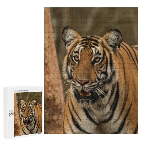 Bengal Tiger 500 Teile Set Holzpuzzle - Naturholz, perfekte Fähigkeitsentwicklung für Kunstliebhaber von Generisch