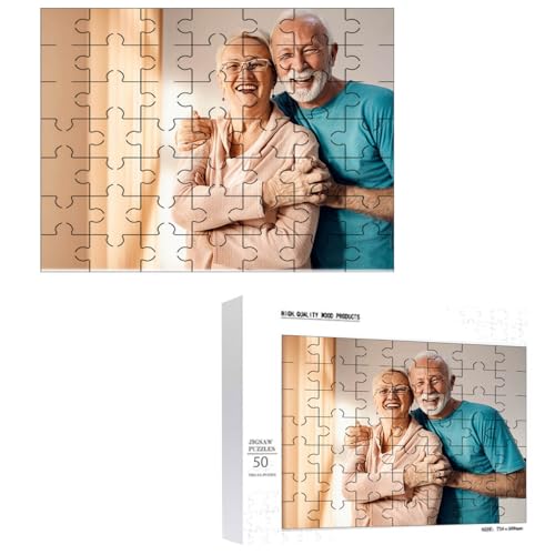 Benutzerdefiniertes Puzzle, personalisiertes Puzzle für Foto, 20/50/300 Teile, für Familie, Hochzeit, Abschlussfeier, Haustier (50 Stück – 15,2 x 10,2 cm) von Generisch
