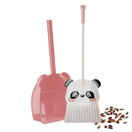 Besen und Kehrschaufel Set | Cartoon Panda Besen und Kehrschaufel Kit - Little Housekeeping Helper Set, Kinder Kleine Reinigung Pretend Play for Student von Generisch
