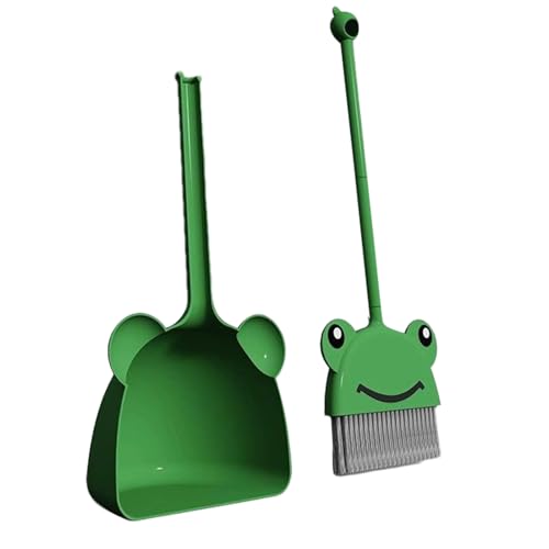 Besen und Staubschaufel -Semble Staubschaufel | Set Besen und Staubschaufel für Kinder | Kleine grüne Reinigungsset | Reinigungsset von Generisch