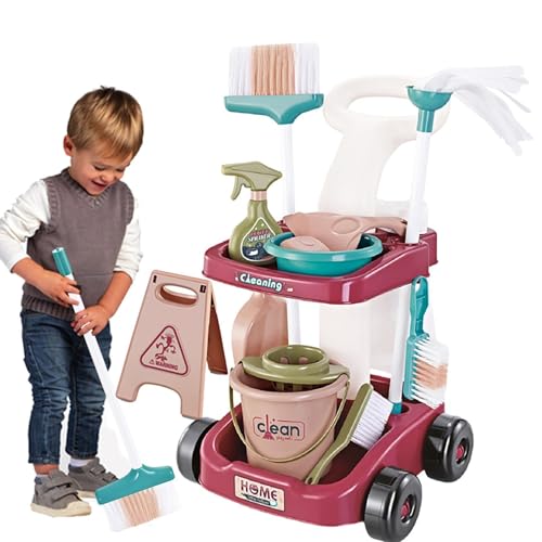 Besenset für Kinder – Spielset zum Kehren | Kinderspielset, Kinderreinigungsset, Reinigungswagen enthalten Besen, Staubwedel, Schaufel, Kit D Besenset für Kinder – Spielset zum Kehren | Kinderspielset, Kinderreinigungsset, Reinigungswagen enthalten Besen, Staubwedel, Schaufel, Kit D von Generisch