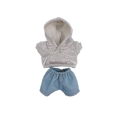 Bett Puppenbett Modepuppen-Kleidungsset, Stoff-Accessoires für Sammler ab 14 Jahren, zum Ausstellen Spielen im Innenbereich Puppenzubehör Baby (Grey, 13cm) von Generisch