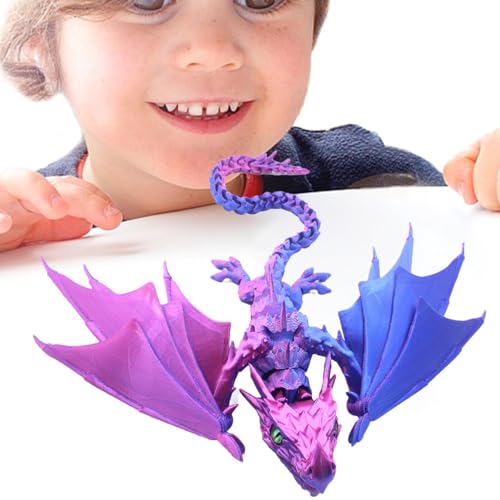 Beweglicher Drache mit Flügeln, realistisches Kristall-Drachenspielzeug – -Druck, stressabbauendes Fidget-Spielzeug mit beweglichen Gelenken Beweglicher Drache mit Flügeln, realistisches Kristall-Drachenspielzeug – -Druck, stressabbauendes Fidget-Spielzeug mit beweglichen Gelenken von Generisch