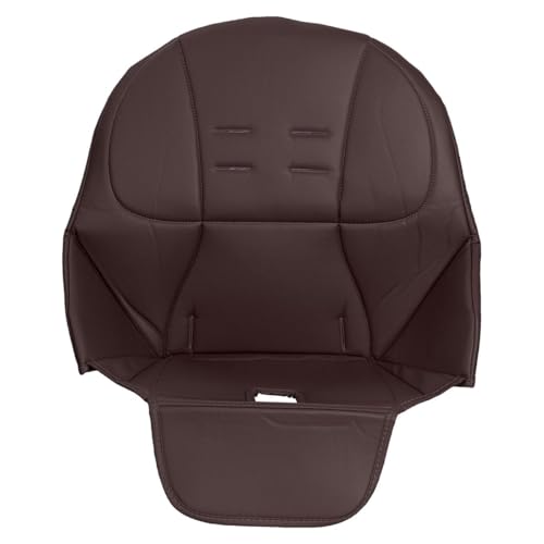Bezug für Baby-Hochstuhl, PU-Leder, mit weichem Schwammpolster, bequem und langlebig, leicht zu reinigen, wasserdichtes Sitzkissen (Kaffee) von Generisch