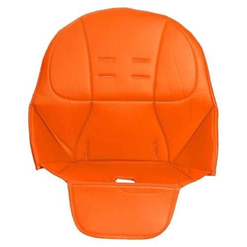 Bezug für Baby-Hochstuhl, PU-Leder, mit weichem Schwammpolster, bequem und langlebig, leicht zu reinigen, wasserdichtes Sitzkissen (Orange) von Generisch