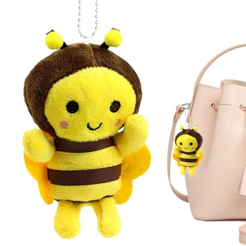 Biene Stofftier Spielzeug,Plüsch Biene Anhänger - Plüsch- -Anhänger Stofftier | Weiche Plüschfigur Mit Kleinem- Bienenanhänger, Plüschbienenspielzeug Für Schultasche, Autoinnenraum, Rucksack Biene Stofftier Spielzeug,Plüsch Biene Anhänger - Plüsch- -Anhänger Stofftier | Weiche Plüschfigur Mit Kleinem- Bienenanhänger, Plüschbienenspielzeug Für Schultasche, Autoinnenraum, Rucksack von Generisch