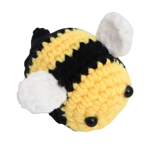 Bienenkuscheltier, gestrickte Spielzeuge für Kinder - gehäkelte Cartoon -Bienenspielzeug, tragbare Tierspielzeug, lustiges Bienenspielzeug zum Spielen, Führer, Hausdekoration von Generisch