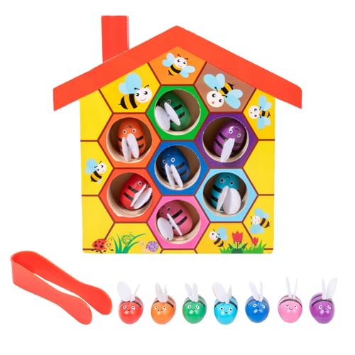 Bienenstockspielzeug Aus Holz | Montessorii Puzzle Sortierung Der Holzfarben - Farbpuzzle Eltern-Kind-Interaktion, Pädagogisches Geschenk Vorschulalter Für Frühes Lernen Für Bienenstockspielzeug Aus Holz | Montessorii Puzzle Sortierung Der Holzfarben - Farbpuzzle Eltern-Kind-Interaktion, Pädagogisches Geschenk Vorschulalter Für Frühes Lernen Für von Generisch
