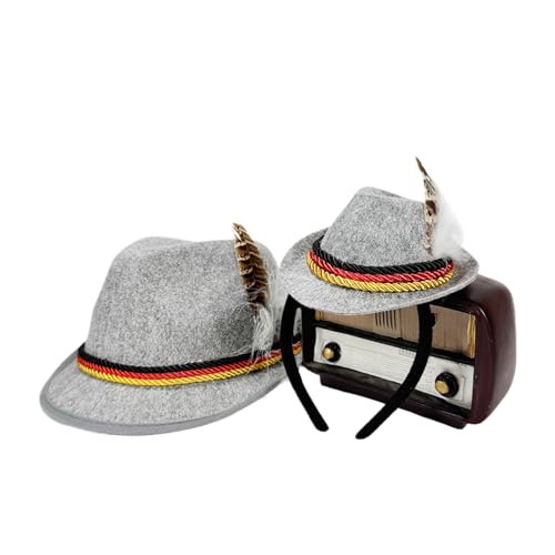 Bierfest Kopfbedeckung - Oktoberfest Hut, Retro Filz-Stirnband | Authentische bayerische Trachtendekoration, elegantes Partyzubehör für Damen und Erwachsene, einzigartiges Outfit-Stück für Bierfest Kopfbedeckung - Oktoberfest Hut, Retro Filz-Stirnband | Authentische bayerische Trachtendekoration, elegantes Partyzubehör für Damen und Erwachsene, einzigartiges Outfit-Stück für von Generisch
