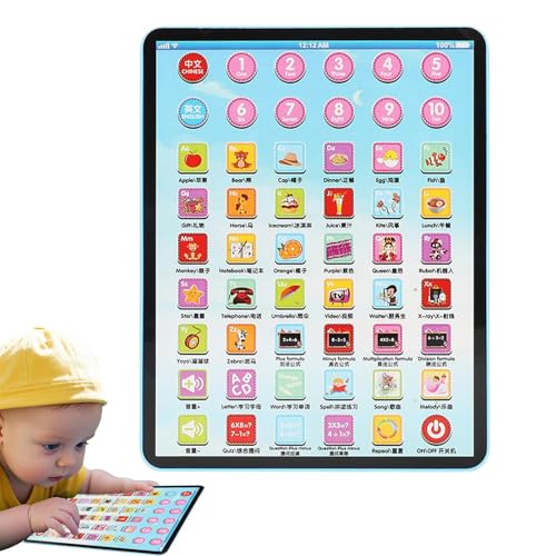 Bildungslernen I Pad Baby Toy. Pädagogische Kinder-Tablet, Vorschulentwicklungsgeräte, Touchscreen & Sound-Funktionen, Leichtes Design, Blau, Für Kinder Im Alter Von 2 Bis 5 Jahren, Zu Hause, Reisen von Generisch