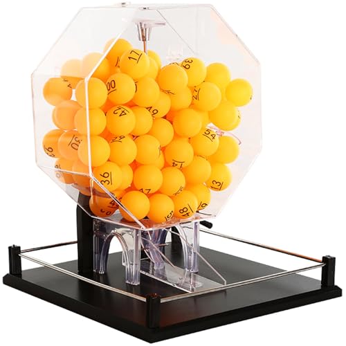 Bingo-Käfig mit Handkurbel und 100 Bällen für Partyspiele und Familienveranstaltungen von Generisch