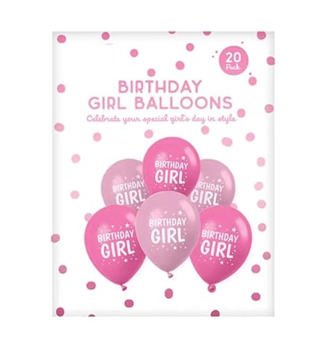 Birthday Girl Latexballons, Rosa und Hellrosa, 20 Stück, 32 cm Birthday Girl Latexballons, Rosa und Hellrosa, 20 Stück, 32 cm von Generisch