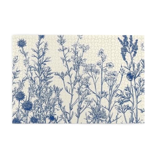 Blaue klassische Vanille und Wildblumen 1000 Teile Puzzle für Erwachsene Holzpuzzles für Erwachsene Geschenke Heimdekoration Blaue klassische Vanille und Wildblumen 1000 Teile Puzzle für Erwachsene Holzpuzzles für Erwachsene Geschenke Heimdekoration von Generisch