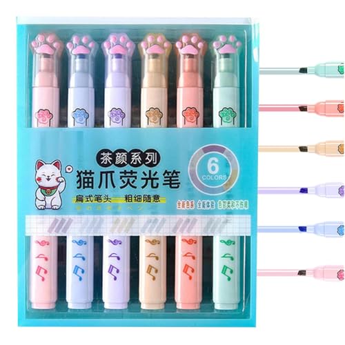 Blendende Signale - Bunte Katzenbeine mit schnell trocknender Beleuchtung und multifunktionaler Highlighterflosse für Notizen | Schulprodukte, Nachrichten, Scrapbooking von Generisch