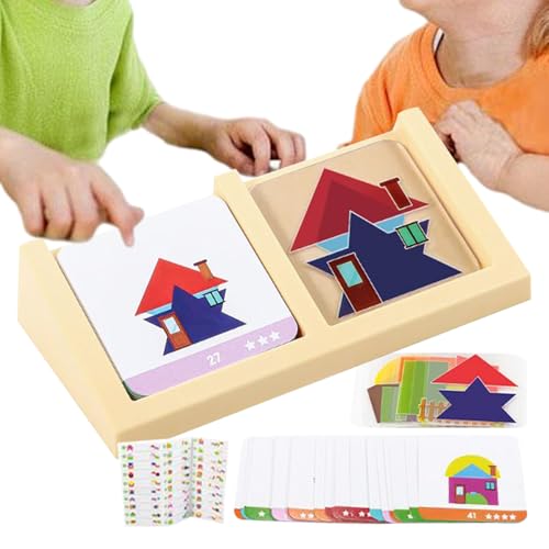 Block Puzzle - Geometrische Lernformen | Steckspielzeug Für Kinder Kleinkinder Kindergarten Zuhause Familienzeit Unterricht von Generisch