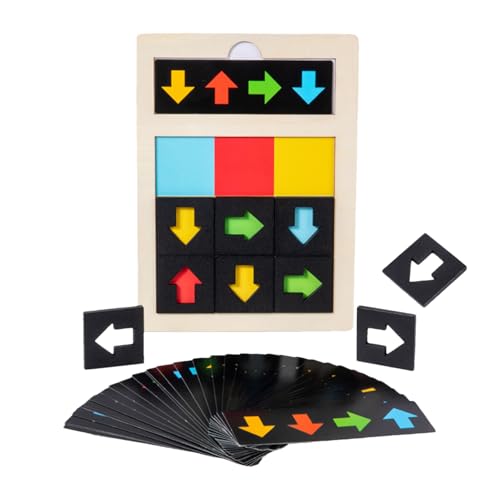 Block Puzzle - Holzspielzeug Für Kinder Mit Richtungs Und Farbpuzzle,Logik Brettspiel Formenpuzzle Denkspiel Lernspielzeug für Reise Geburtstag von Generisch
