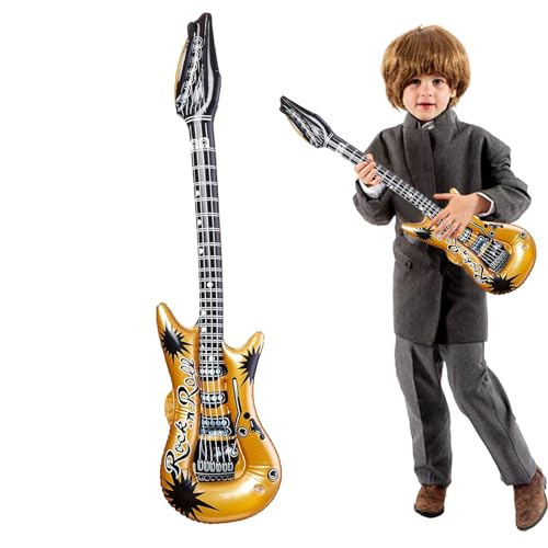 Blow-Up-Gitarren, aufblasbare Gitarren für Kinder - Aufblasen von Gitarreninstrumenten - Aufblasbares Gitarrenspielzeug für Partys, Blow Rock Gitarre, Partydekorationen, Foto-Requisiten für Geburtstag Blow-Up-Gitarren, aufblasbare Gitarren für Kinder - Aufblasen von Gitarreninstrumenten - Aufblasbares Gitarrenspielzeug für Partys, Blow Rock Gitarre, Partydekorationen, Foto-Requisiten für Geburtstag von Generisch