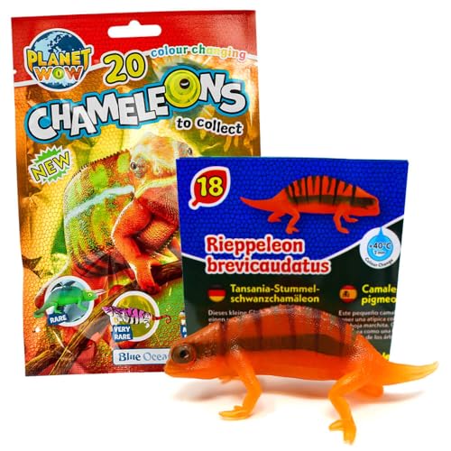 Generisch Blue Ocean Chamäleons Sammelfiguren 2024 - Planet Wow Farbwechsel - Figur 18. Tansania Stummelschwanzchamäleon Generisch Blue Ocean Chamäleons Sammelfiguren 2024 - Planet Wow Farbwechsel - Figur 18. Tansania Stummelschwanzchamäleon von Generisch