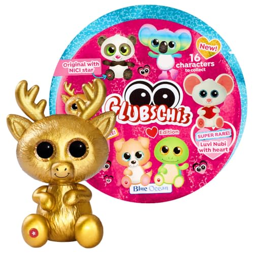 Blue Ocean Glubschis Sammelfigur Herz Serie 2 - Glubschi Glitzer Figur - Auswahl (Figur Goldie-Reeny (selten)) von Generisch