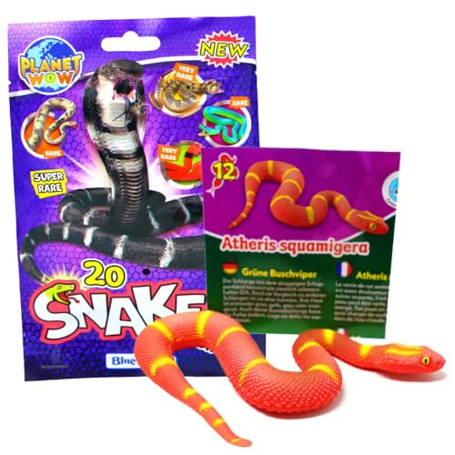 Blue Ocean Snakes Sammelfiguren 2024 - Planet Wow Farbwechsel Schlange - Figur 12. Grüne Buschviper von Generisch