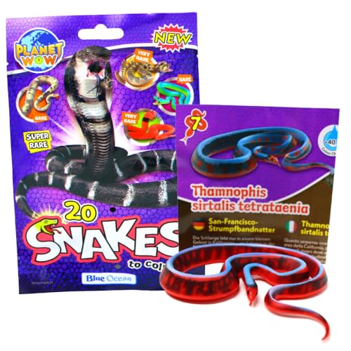 Blue Ocean Snakes Sammelfiguren 2024 - Planet Wow Farbwechsel Schlange - Figur 7. San-Francisco- Strumpfbandnatter Blue Ocean Snakes Sammelfiguren 2024 - Planet Wow Farbwechsel Schlange - Figur 7. San-Francisco- Strumpfbandnatter von Generisch