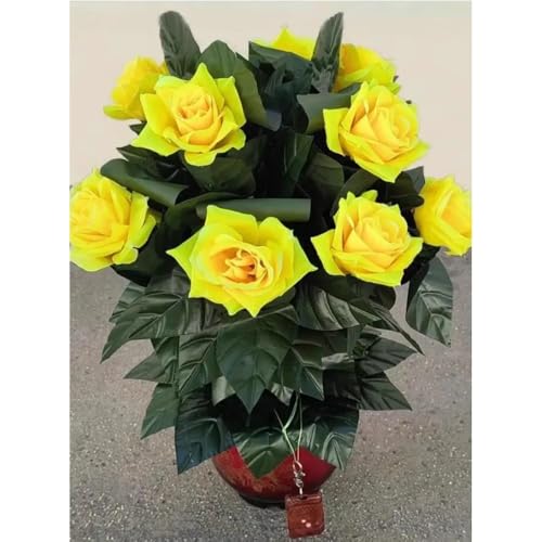 Blühende Orangen – Fernbedienung (10 Orangen, Batterie-Version) Zaubertricks erscheinen verschwinden Magia Bühnenparty Hochzeit Requisite Komödie (10 Stück gelbe Rose) von Generisch