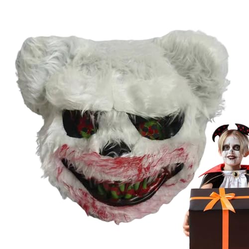 Blutige Plüsch-Hasen-Kopfbedeckung, gruselige Hasen-Gesichtsbedeckung | Realistisches Kinderkostüm mit blutigem Mund | Cosplay-Kostüm, gruselige Gesichtsbedeckung für Halloween, Neujahr, Ostern Blutige Plüsch-Hasen-Kopfbedeckung, gruselige Hasen-Gesichtsbedeckung | Realistisches Kinderkostüm mit blutigem Mund | Cosplay-Kostüm, gruselige Gesichtsbedeckung für Halloween, Neujahr, Ostern von Generisch