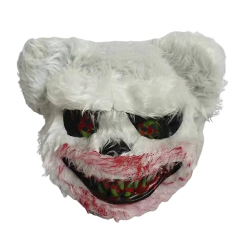 Blutige Plüschtier-Kopfbedeckung, gruselige Halloween-Gesichtsbedeckung,Realistisches Kinderkostüm mit blutigem Mund - Elastische gruselige Gesichtsbedeckung, verstellbares Cosplay-Kostüm für Rollensp Blutige Plüschtier-Kopfbedeckung, gruselige Halloween-Gesichtsbedeckung,Realistisches Kinderkostüm mit blutigem Mund - Elastische gruselige Gesichtsbedeckung, verstellbares Cosplay-Kostüm für Rollensp von Generisch