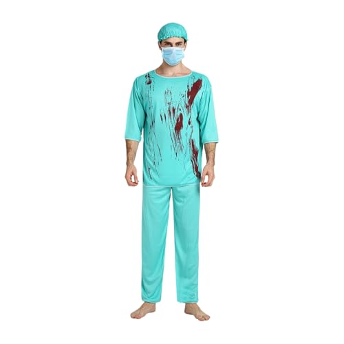 Blutiges Krankenschwester-Kostüm Halloween | Halloween Zombie Krankenschwester Anzug für Erwachsene, für Verkleidungen und Cosplay für , Mädchen, Männer, Jugendliche, Frauen und Blutiges Krankenschwester-Kostüm Halloween | Halloween Zombie Krankenschwester Anzug für Erwachsene, für Verkleidungen und Cosplay für , Mädchen, Männer, Jugendliche, Frauen und von Generisch