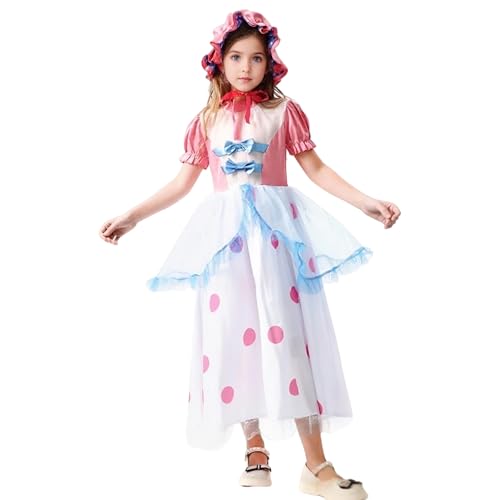 Bo Peep-Kostüm, Cosplay-Kleid, Schäferin-Kostüm, Cosplay-Outfit, rosa gepunktete Kleider mit Puffärmeln für Halloween, Karneval, Ball, Rosa, Größe L Bo Peep-Kostüm, Cosplay-Kleid, Schäferin-Kostüm, Cosplay-Outfit, rosa gepunktete Kleider mit Puffärmeln für Halloween, Karneval, Ball, Rosa, Größe L von Generisch