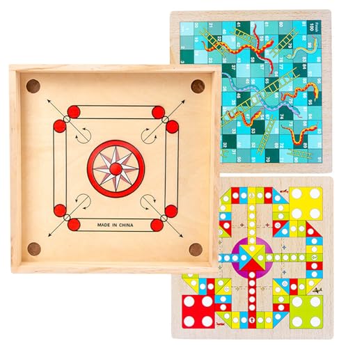 Board Games Set, Classic Strike Wooden Game with Coin, 39x34.1x7.8 inches Family Board Game Friends and Lovers Ideal, Educational Smooth Surfaces for All Ages von Generisch