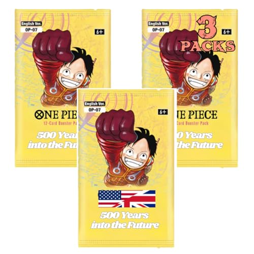 Boosterpacks 3 Stück SetPack für One Piece Card Game OP-07 500 Years in The Future Booster mit 12 Karten pro Pack ENGLISCH Version Sammelkarten 3 x Boosterpack Boosterpacks 3 Stück SetPack für One Piece Card Game OP-07 500 Years in The Future Booster mit 12 Karten pro Pack ENGLISCH Version Sammelkarten 3 x Boosterpack von Generisch