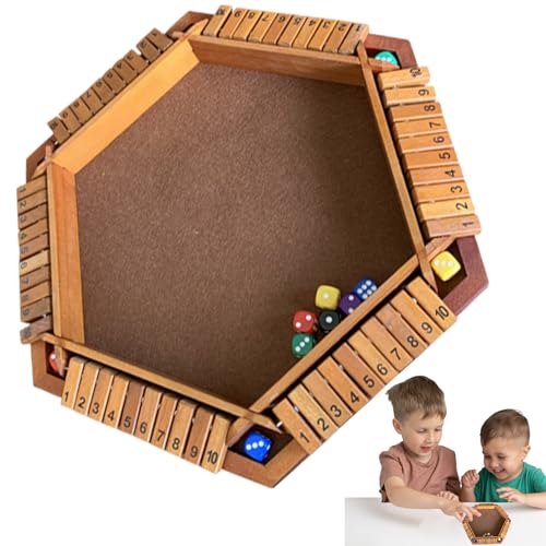Box Dice Game, Shutter -Box -Würfelspiel, Spieler das Box Dice Game, Holzläder -Box 6 -Spieler, Classics Tabletop & Pub Brettspiel, wasserdichte klassische Tabletop- und Pub -Brettspiel für Kinder, Er Box Dice Game, Shutter -Box -Würfelspiel, Spieler das Box Dice Game, Holzläder -Box 6 -Spieler, Classics Tabletop & Pub Brettspiel, wasserdichte klassische Tabletop- und Pub -Brettspiel für Kinder, Er von Generisch