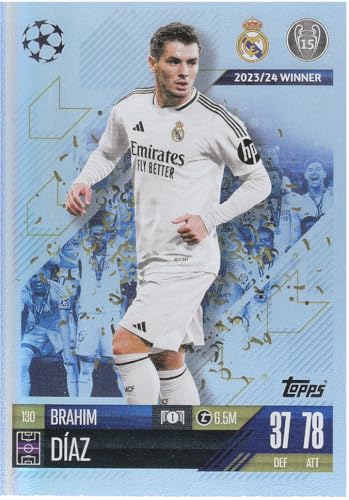 Brahim Diaz Madrid Gewinner der CL Saison 2023/24 Topps Fußball Sammelkarte 130 von Generisch