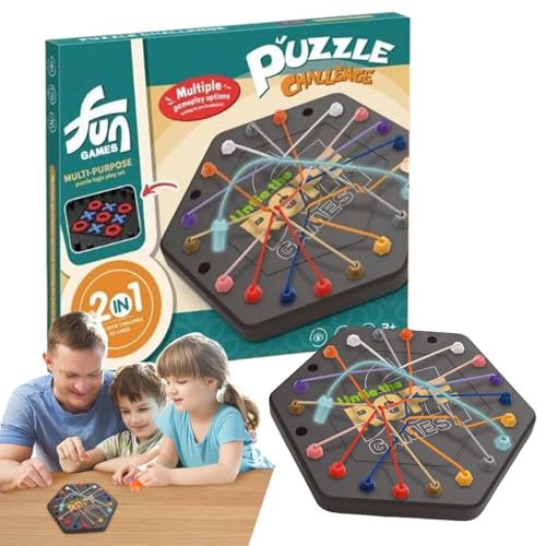 Brain Knots Geduldspiel | Seil Entwirr Puzzle Brettspiel Spielzeug - Strategisch Anspruchsvolle Drinnen Aktivitäten, Tragbares Schnurspiel Zu Hause & Unterwegs von Generisch