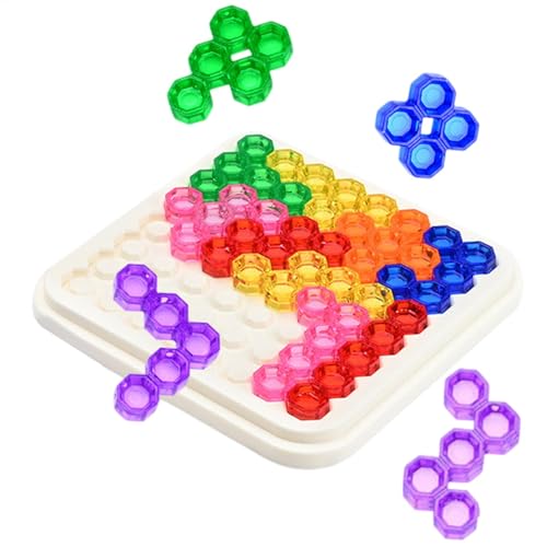 Brain Teaser Puzzle, Interactive Matching Puzzle Toy, 5.31x5.31x0.59 Inches, Educational Logic Game, Fun Engaging Board Challenge for Kids Aged 6+, Travel Friendly (Multicolor) von Generisch