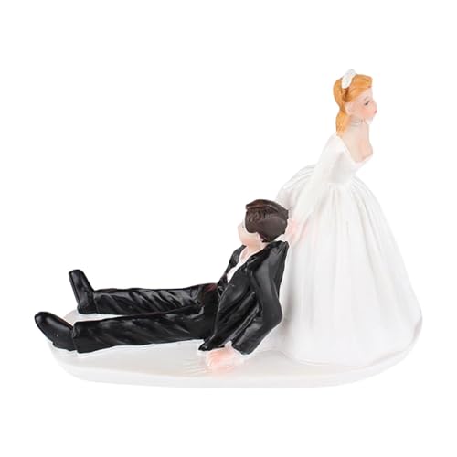 Braut & Bräutigam Hochzeitstorte Dekoration Harz Figur Einzigartiges Geschenk Hochzeit Kuchen Topper Dekoration (A) von Generisch