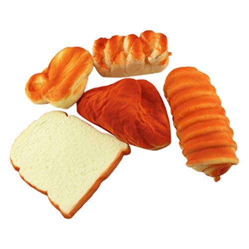 Bread Set Duftendes Stressspielzeug für Kinder, 5-teiliges Set von langsamen Spielzeugen (Orange, One Size) von Generisch