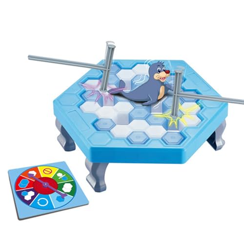 Break Ice Game, Two-Player Strategic Tabletop Game, Interactive Animal Saving Crossing Activity Toy for Family Parties and Friends Gatherings, 6.03x6.03x1.93 inches von Generisch