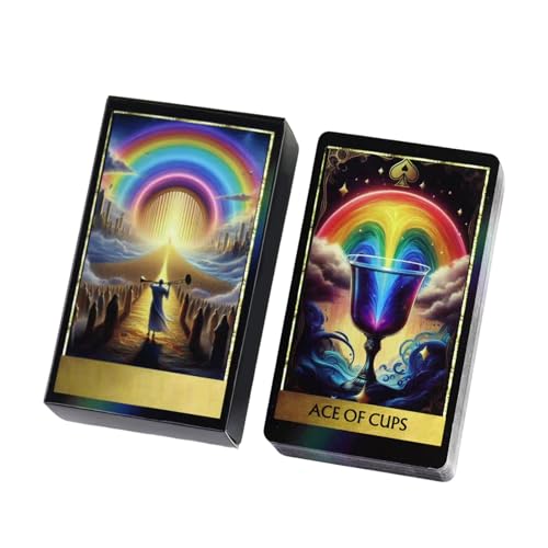 Brettspiel - Regenbogenspielkarten für Anfänger Antiquitätenstil, spirituelles Führungsset mit tragbarem Box, Glücksspiel für Party, Geburtstag, Rituale, Abenteuer, Lernen, Meditation Brettspiel - Regenbogenspielkarten für Anfänger Antiquitätenstil, spirituelles Führungsset mit tragbarem Box, Glücksspiel für Party, Geburtstag, Rituale, Abenteuer, Lernen, Meditation von Generisch